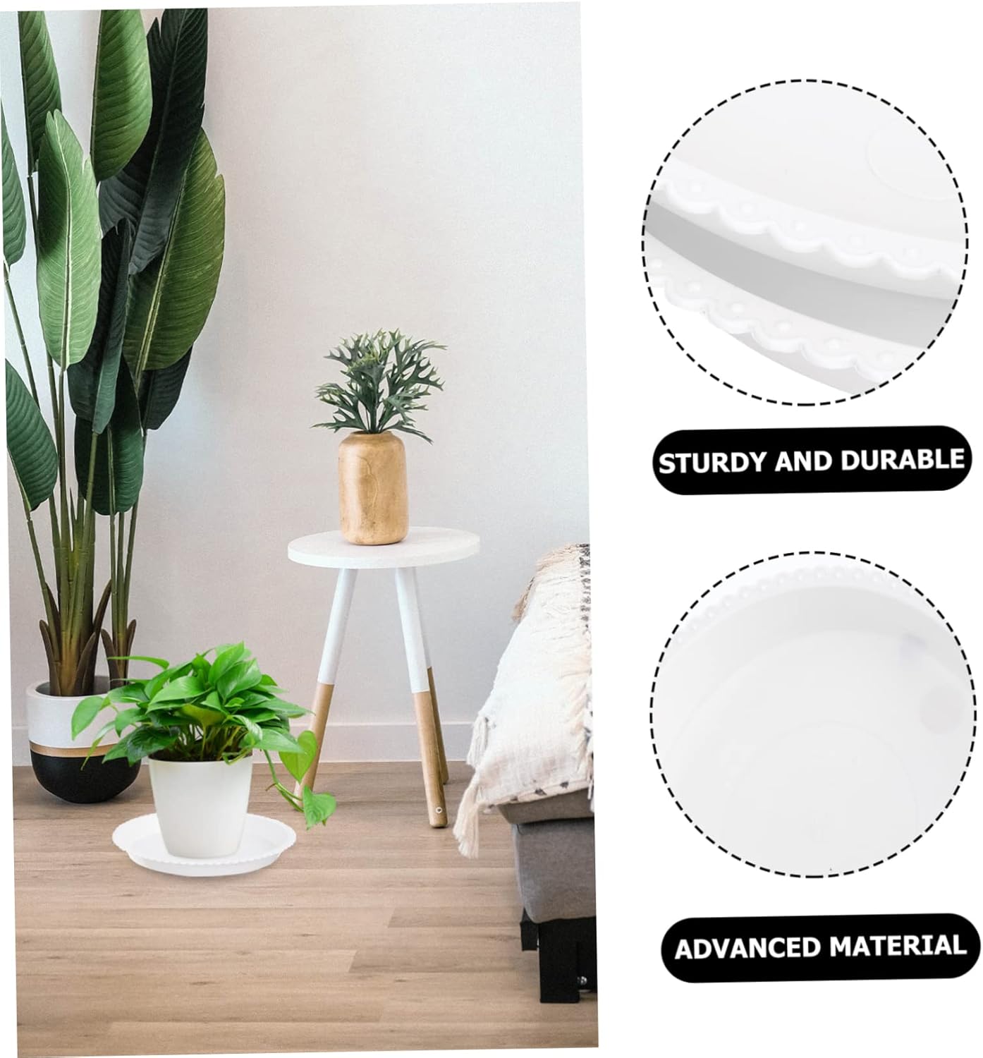 150pcs Flowerpot Trays for Use Water Plates for Potted Plants Bottom Trays Sturdy to Protect Surfaces from Excess Water