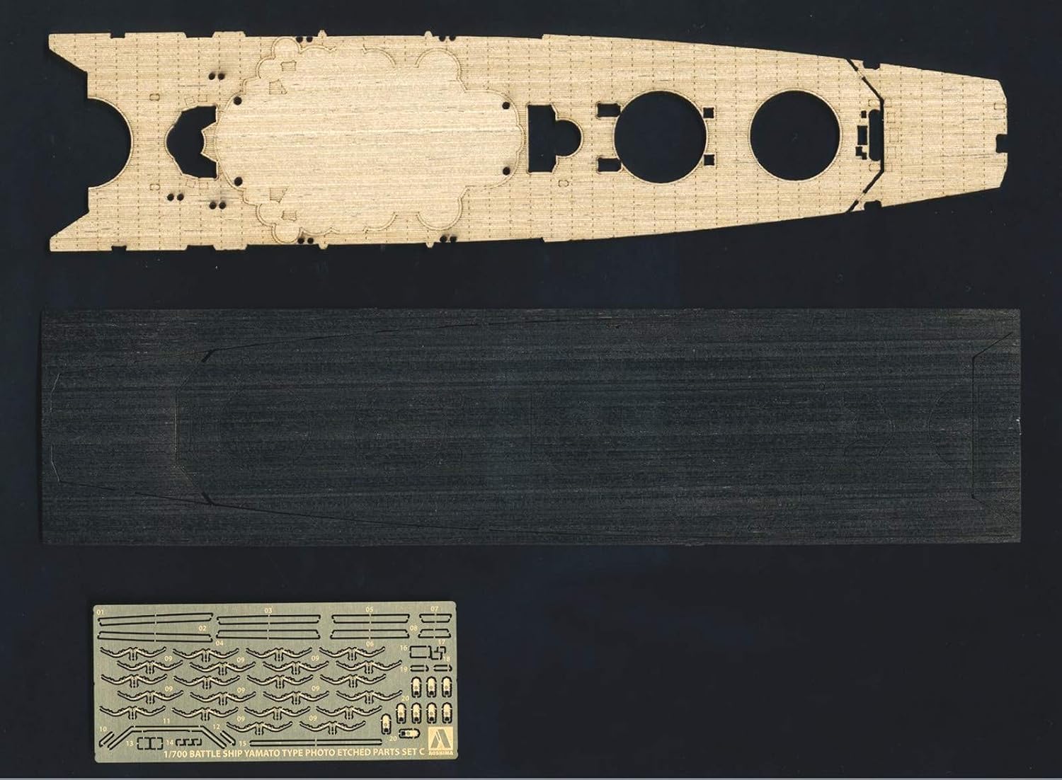 Aoshima Full Hull 52655 IJN Battleship Musashi Photo-etched parts set 1/700 Scale