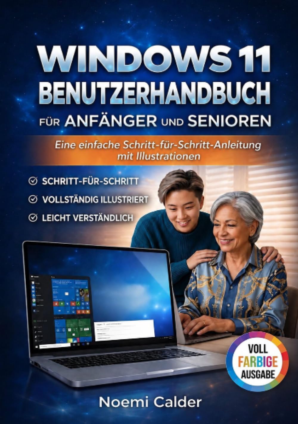 Windows 11 Benutzerhandbuch Für Anfänger Und Senioren: Eine einfache Schritt-für-Schritt-Anleitung mit Illustrationen