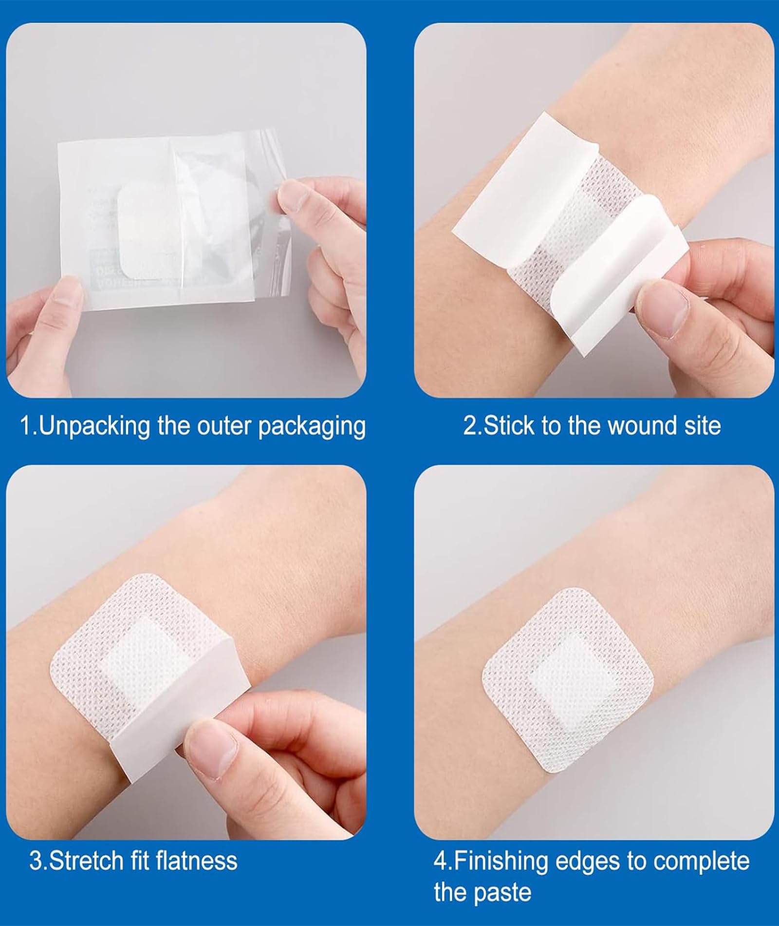 15PCS 9 * 7cm Hydrocolloid Bandage, Hydrocolloid Dressing White Adhesive Dressing, Suitable for Most Skin Types for Patch Care — Amazon image 3