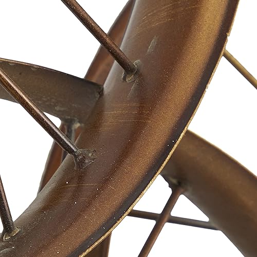 Miniatura 8 de Deco 79 Ruedas de metal para decoración de pared, 40 x 5 x 23 pulgadas, cobre