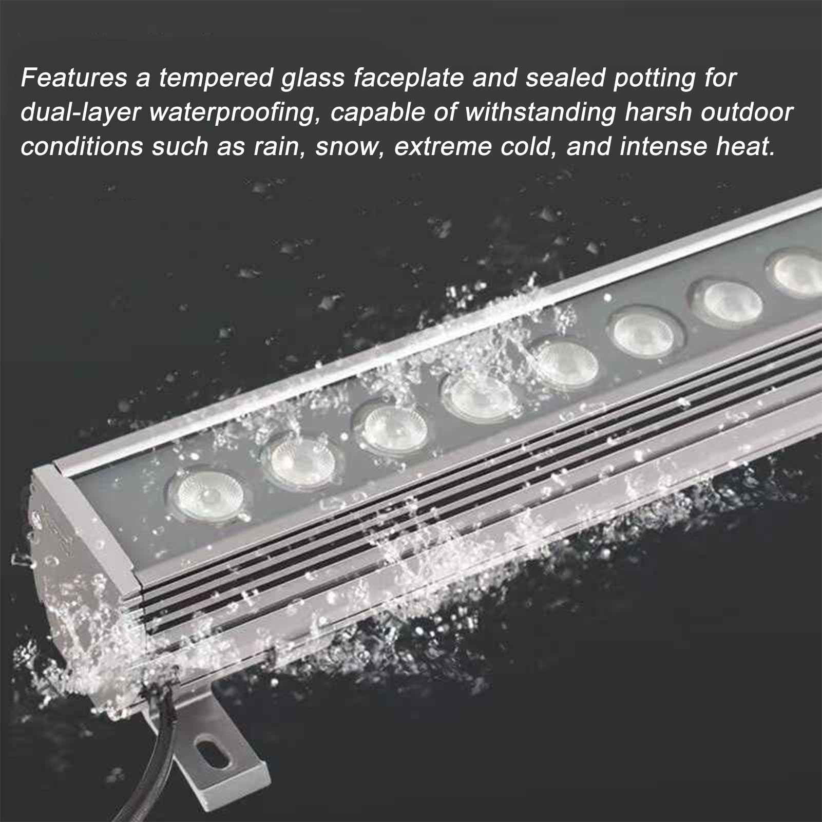 Barra De Luz LED Tipo Bañador De Pared, Foco Empotrable Para Exteriores, 24V/220V Lámpara De Paisaje De Bajo Voltaje Con Clasificación IP65 A Prueba De Agua(White light,18W(24V))