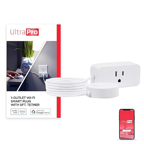 Miniatura 8 de UltraPro Enchufe inteligente WiFi con correa, doble toma inteligente, hogar inteligente, interruptor inteligente, funciona con Alexa, Google Home,