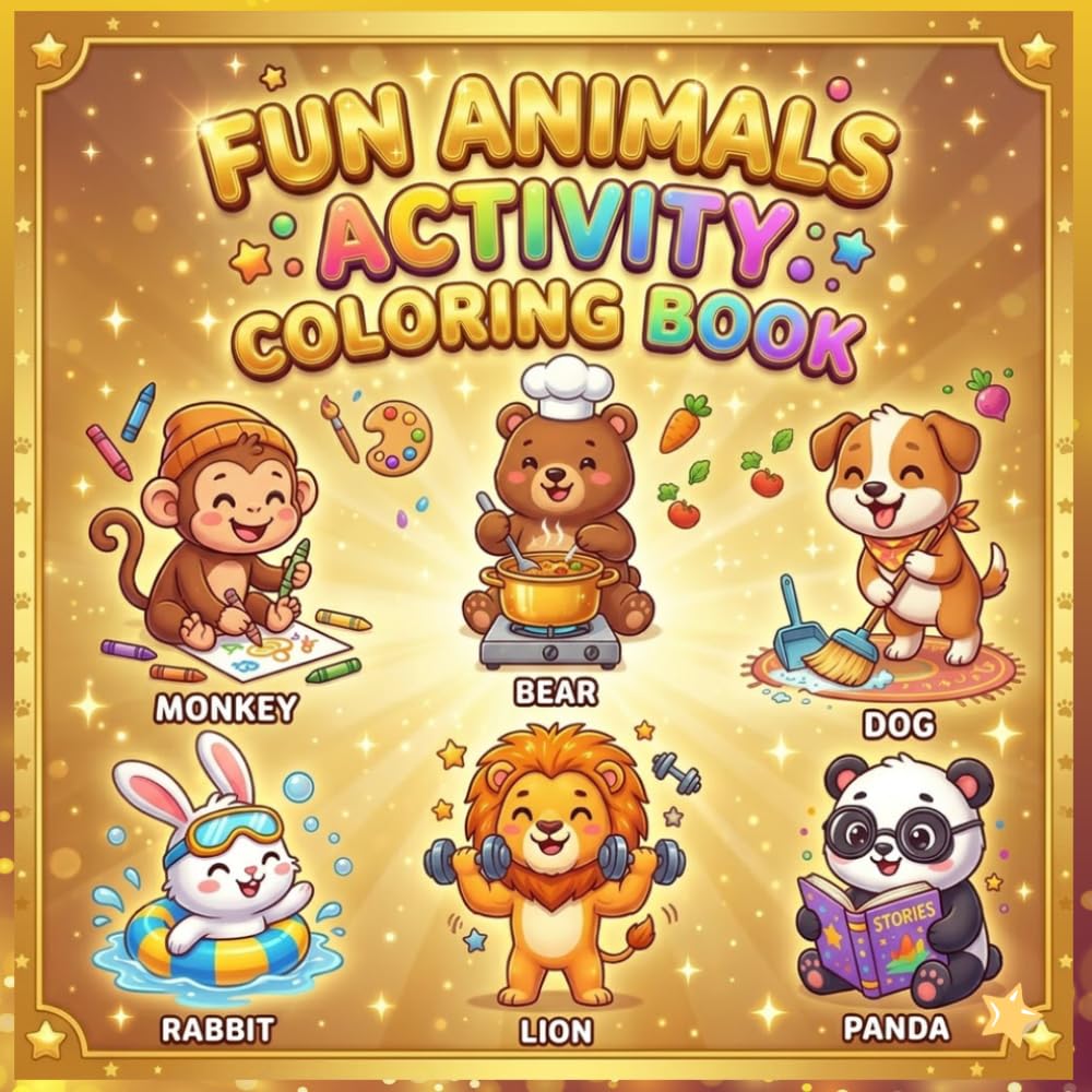 GOOD HABITS WITH CUTE ANIMALS: A Fun and Educational Coloring Book for Kids to Learn Daily Good Habits
