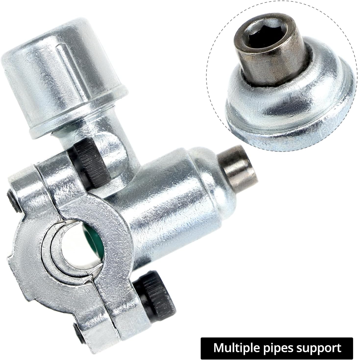 QWORK Bullet Piercing Tap Valve Kit, Pack of 6, Compatible with Multiple Pipe Sizes and Models, Includes Hex Keys and Adapters
