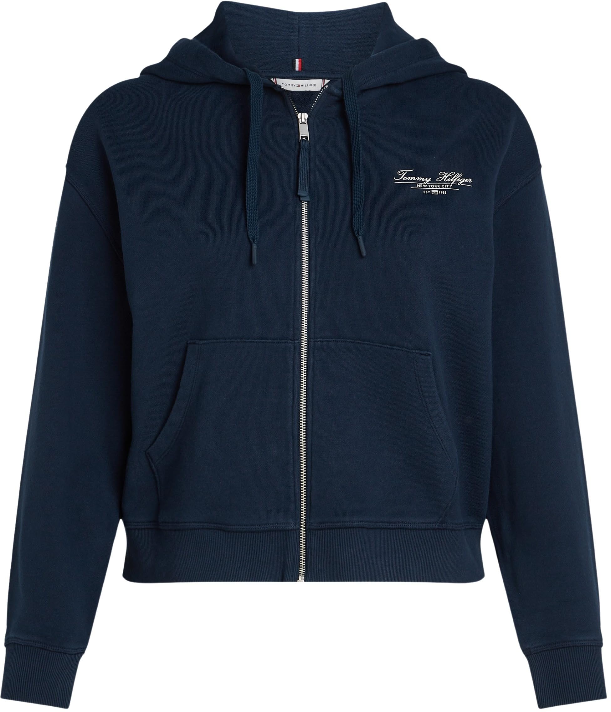 Tommy Hilfiger Damen CRV Reg Script Zip Hoodie Ww0ww46072 CRV REG Script Zip Hoodie WW0WW46072 (1er Pack)