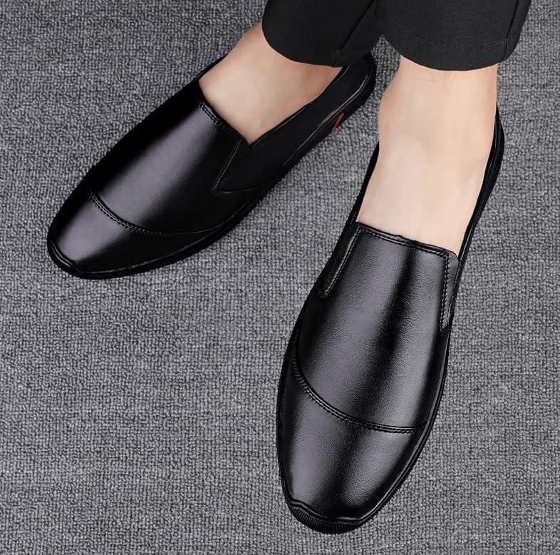 Men's Tuxedo Dress Shoes Slip On Formal Tuxedo Dress Leather Shoes Business Casual Driving Boat Shoes Casual Comfort Formal Work Wedding Oxfords Shoes(8)4