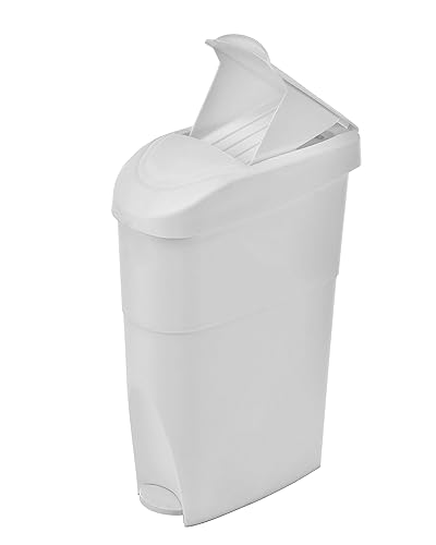 Alpine Step-On - Receptáculo de servilletas sanitarias Soporte grande para tampónpañales para baño proporciona un baño limpio y sin olor para el