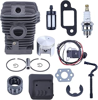 Atunee 42.5MM Cylinder Piston Ignition Coil Kit for Stihl MS210 MS250 MS230 025 023 021 Chainsaw Engine Motor with Muffler Fuel Fil-TER Spark Plug E-Clip Replace 11230201209 11230300408