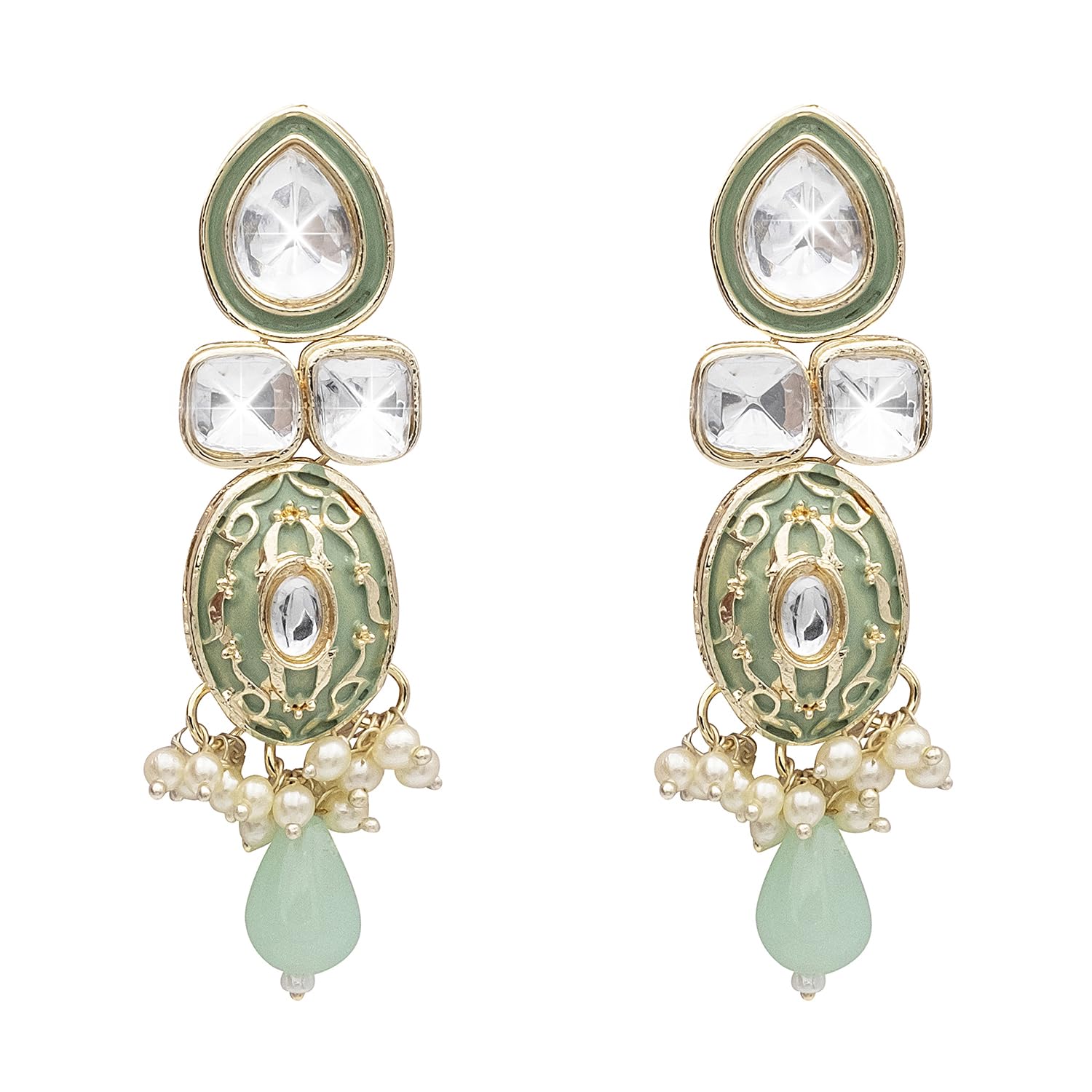 See full amazon price history chart for Shining Jewel - By Shivansh Shining Jewel Handcrafted Gold Plated Design Traditional Ethnic Kundan,Cz, Pearl Studded Light Green Meenakari Earrings For Women (Sje_46.D4_Lg) Shining Jewel - By Shivansh Shining Jewel Handcrafted Gold Plated Design Traditional Ethnic Kundan,Cz, Pearl Studded Light Green Meenakari Earrings For Women (Sje_46.D4_Lg) (B0CLMBHBHG) Amazon Price History, Amazon Price Tracker