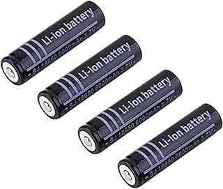 Batteries Battery 3.7V ICR Battery Batteries 6000Mah Large Capacity Flashlight Battery, 1500 Cycles Long Lasting Button Top Battery, 65 * 18mm