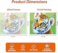 Vista 6 de Kit de pintura por números enmarcado de Wings Giant para niños de 4-8, 8-12 años, tema de perro de dibujos animados para principiantes, pintura