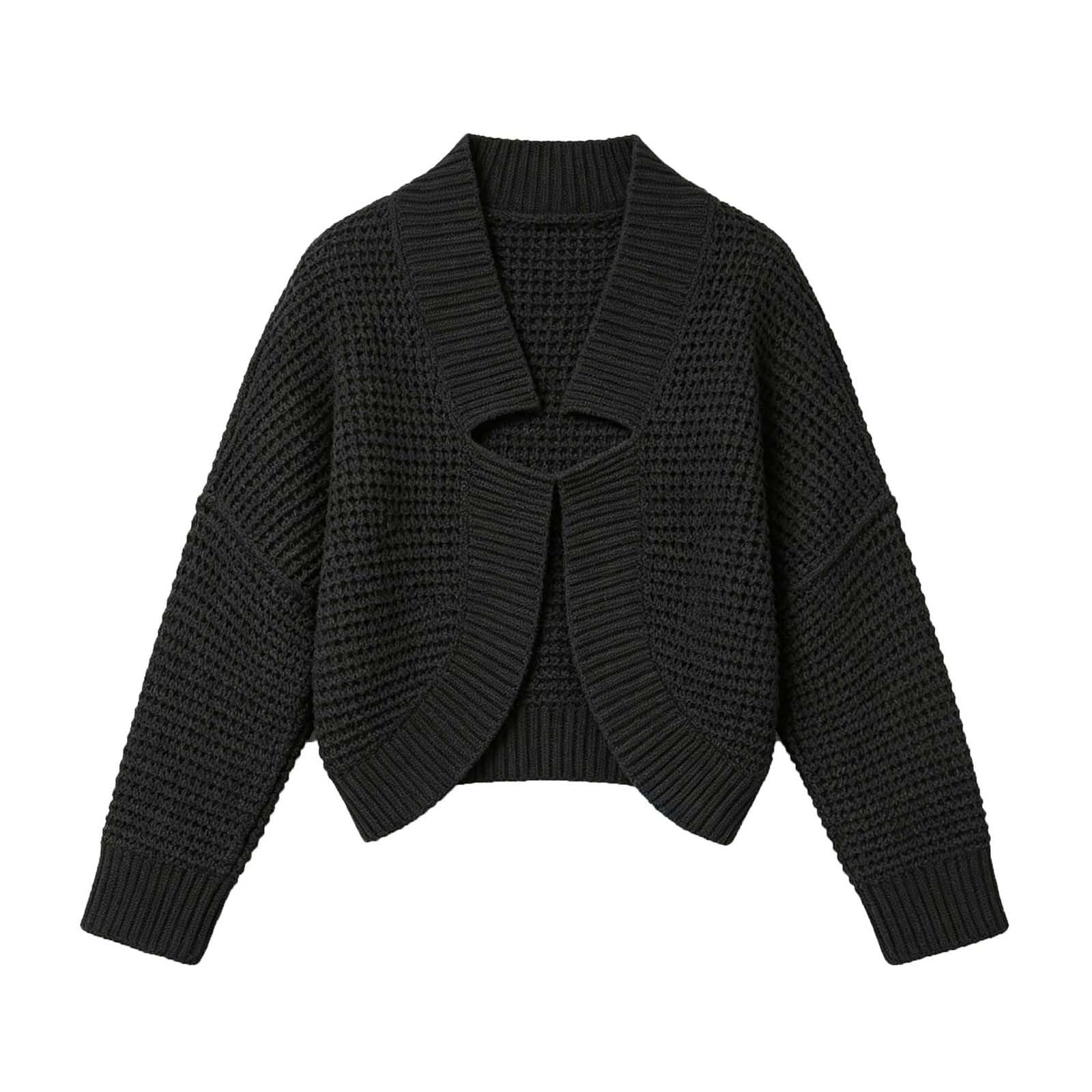 Cardigan Femme Chic Et Elegant Gilet Femme Chic Et Elegant - Gilet en Maille Chauve Souris Doux Et Léger Idéal pour L'Automne Hiver Et La Superposition Quotidienne Veste Pull Ouverte sur Devant Coupe