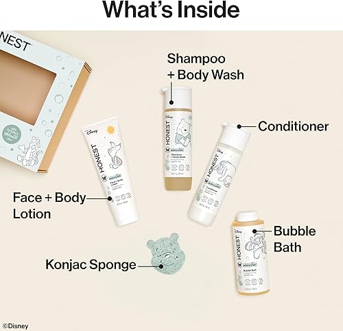 Miniatura 5 de The Honest Company Set de regalo para el baño sin fragancia + diseño de Disney, artículos esenciales de baño hipoalergénicos para pieles sensibles