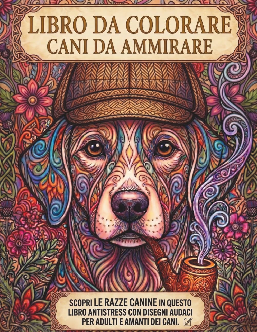 Libro da colorare - Cani da ammirare: Scopri le razze canine in questo libro antistress con disegni audaci per ragazzi e adulti amanti dei cani
