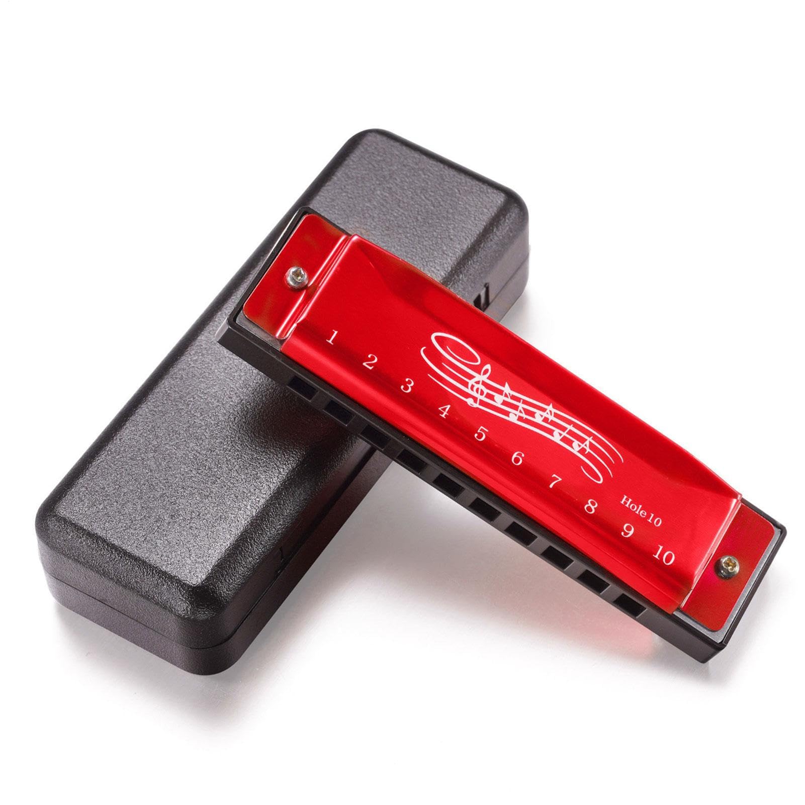 Harmonica enfant - Instrument de musique harpe d'orgue à bouche - Orgue à bouche débutant 10 trous 20 tons, enseignement de la petite enfance pour les