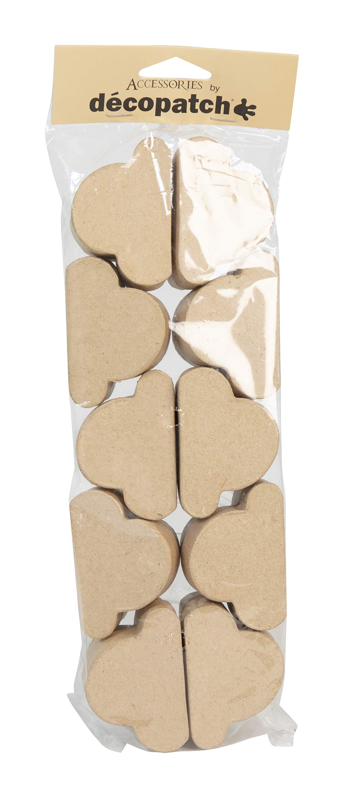 12 Cœurs Aimantés Décopatch En Papier Mâché - 5x5x1 Cm - Customisation Loisirs Créatifs