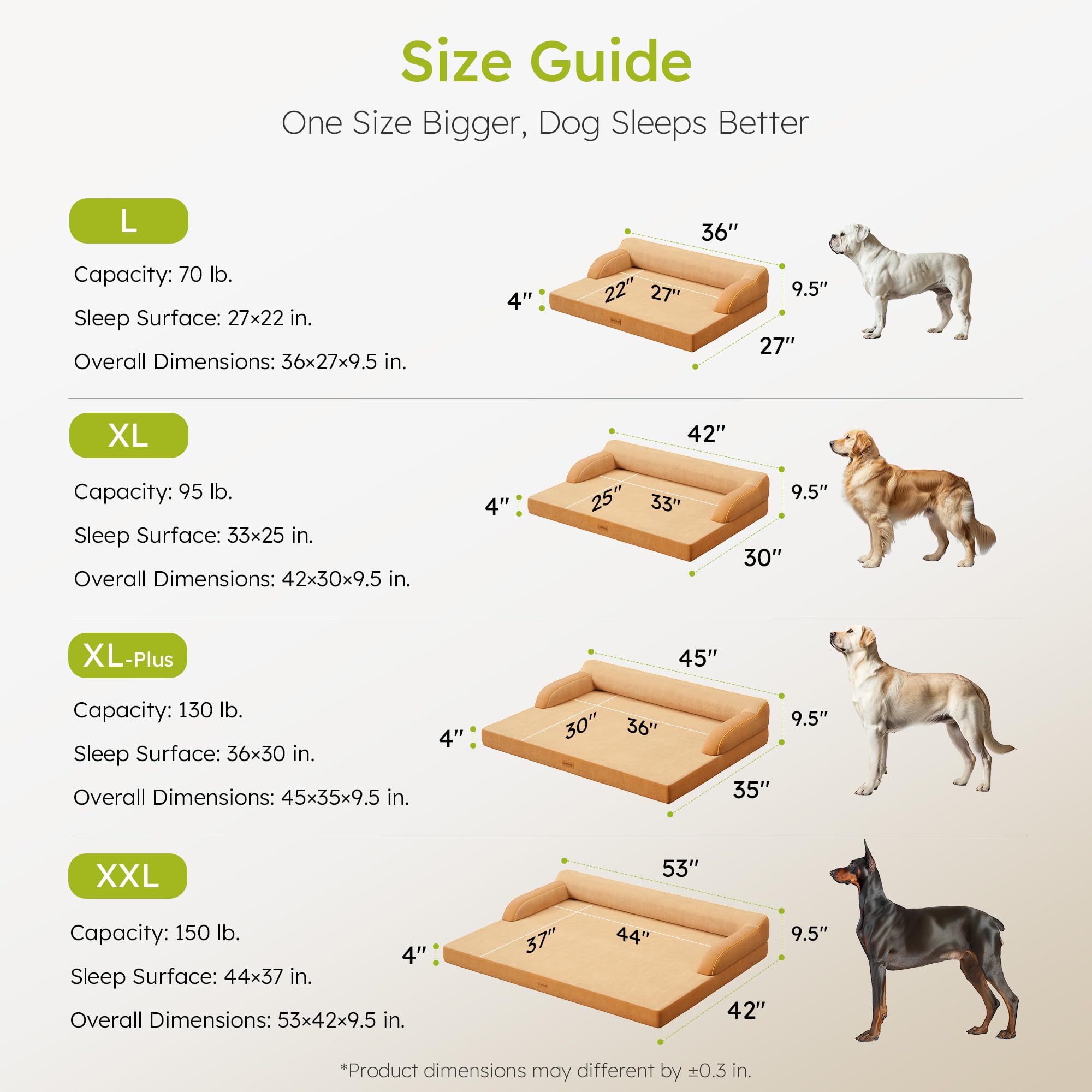 CWAWZ XL Plus - Cama ortopédica para perros, cama grande para perros de tamaño grande, camas de refrigeración para mascotas de doble cara con funda lavable de espuma viscoelástica, parte inferior