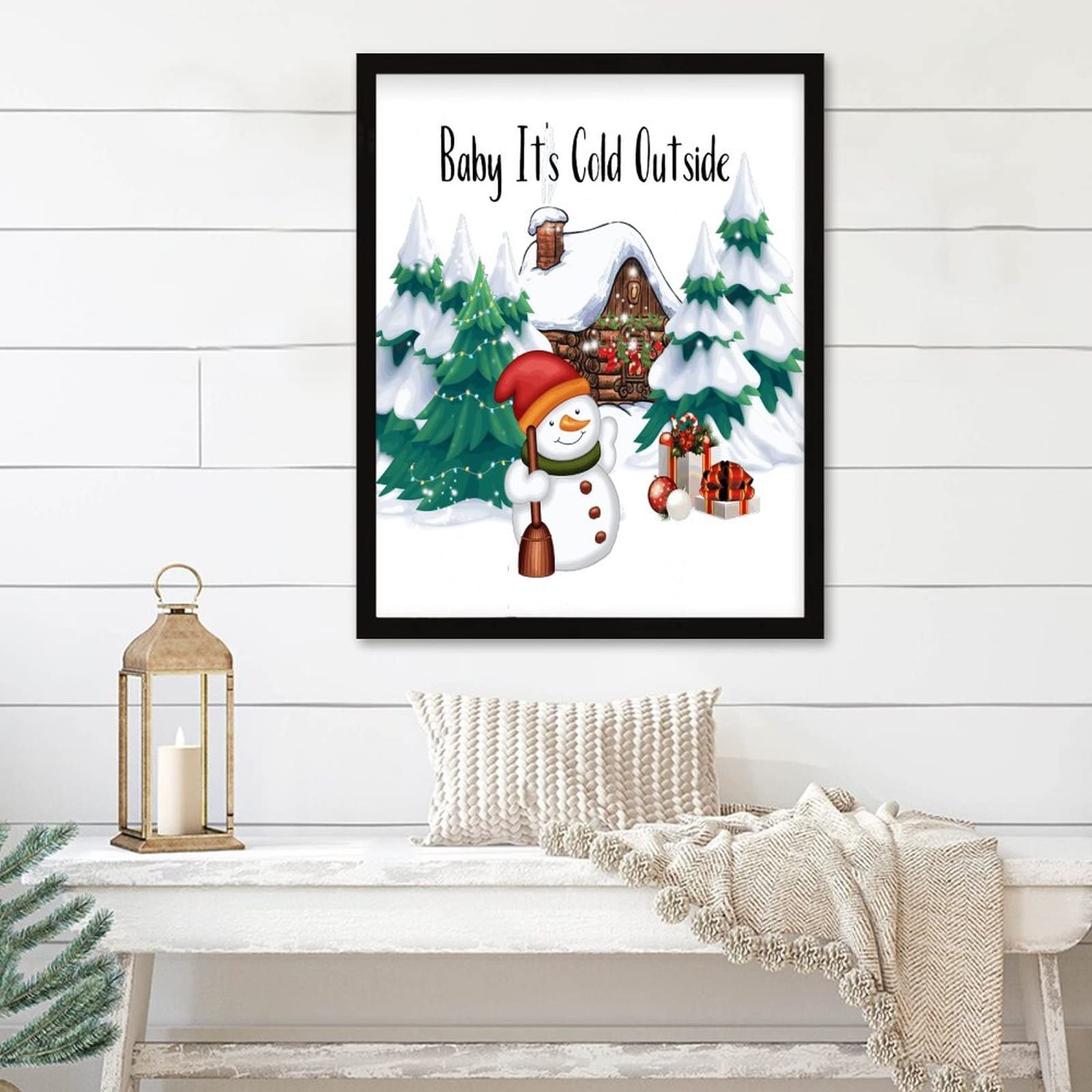 Décoration murale encadrée tableau salon Baby It's Cold Outside 40x50