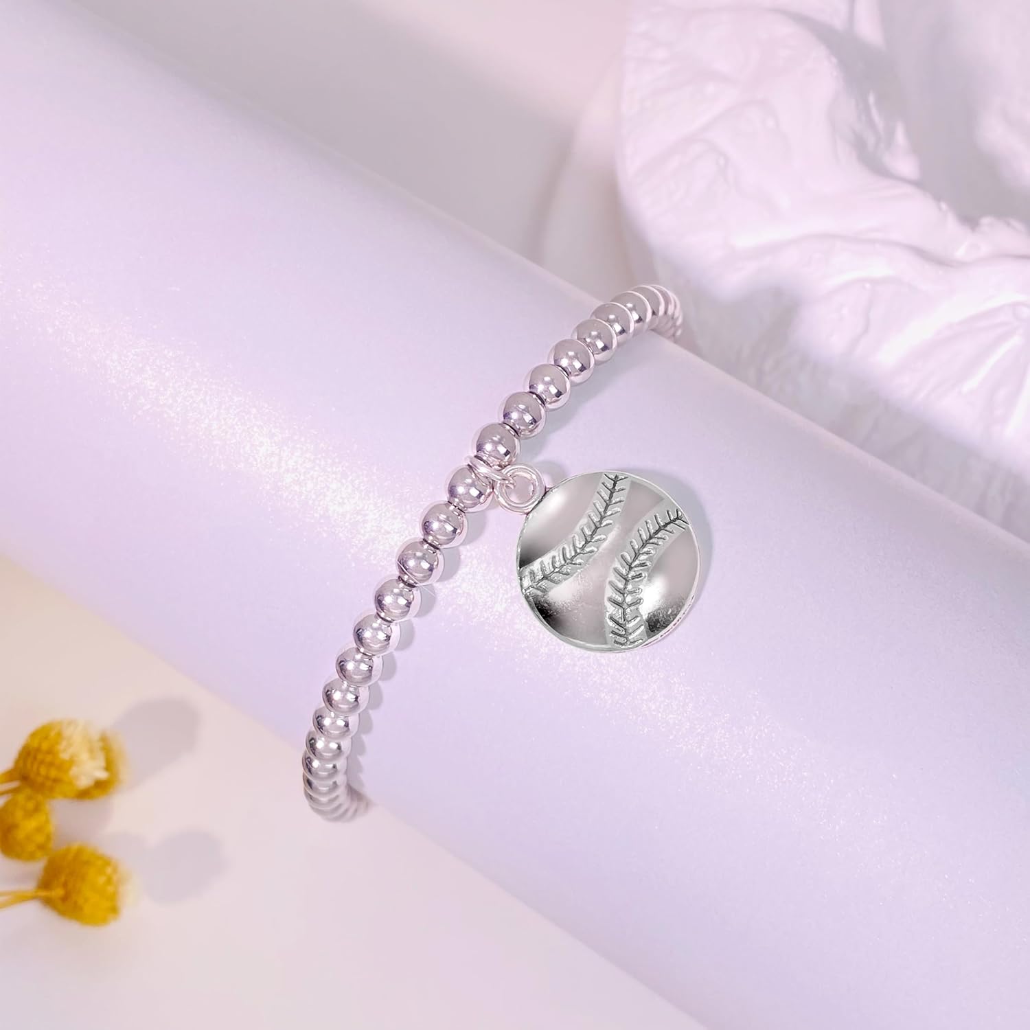 Simple Softball Bracelet for Teens Women, Inspirational Softball Gifts for Daughter, Granddaughter, Niece, Players, Teams, Coach - Image 4