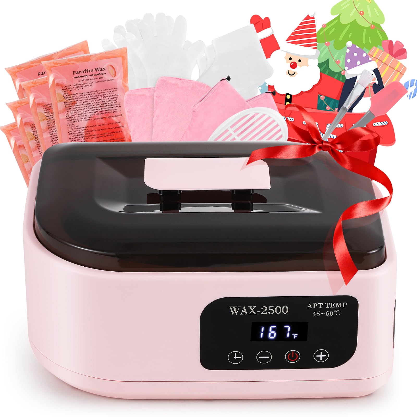 BAOSHISHAN Paraffin Wax Machine for Hands, 3500ml Paraffin Wax Warmer with 5 Pack Refills, 4 Auto-Timer Hand Wax Paraffin Machine for Dry Skin Care Home Spa Arthritis