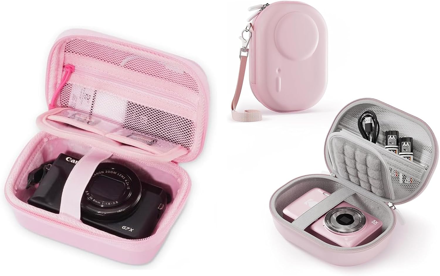 ProCase Hard Shell Digital Camera Case for Canon G7X Mark III Mark II Bundle with Small Digital Camera Case Compatible with KODAK PIXPRO FZ55/FZ45/C1 Zoom/CAMKORY/Lecran