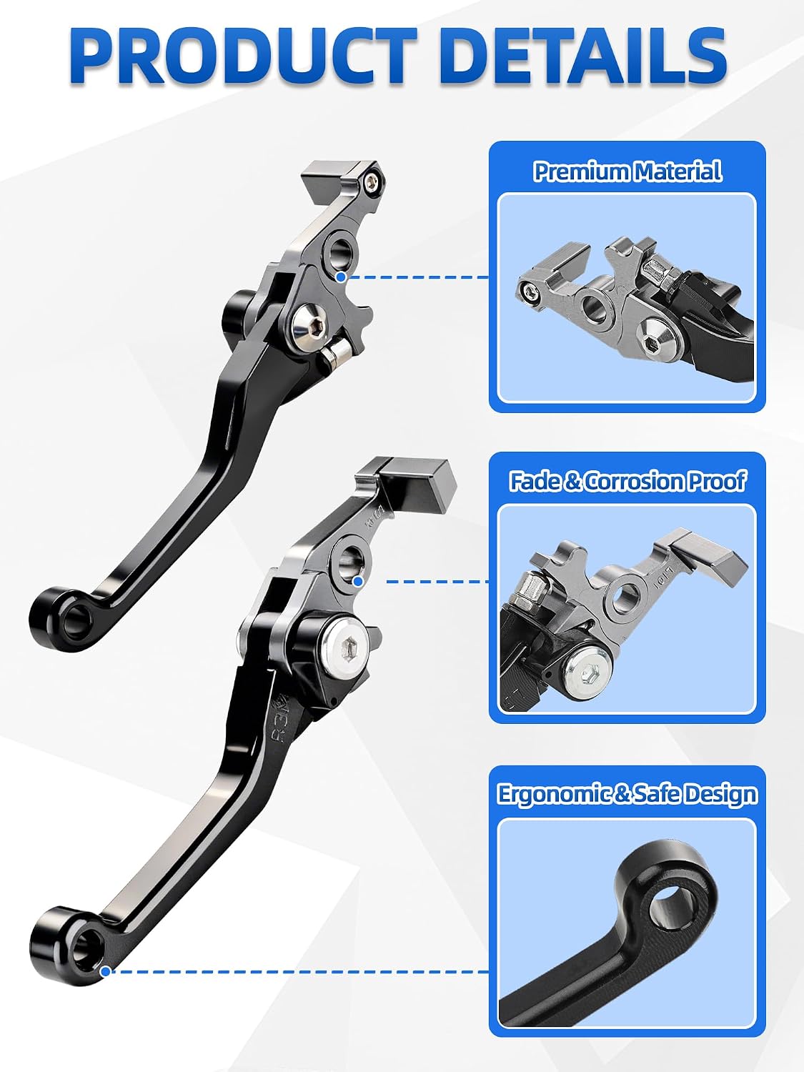 Electric Dirt Bike Titanium Alloy Brake Clutch Lever Adjustable Compatible Fit for Tuttio Tutti Soleil 01
