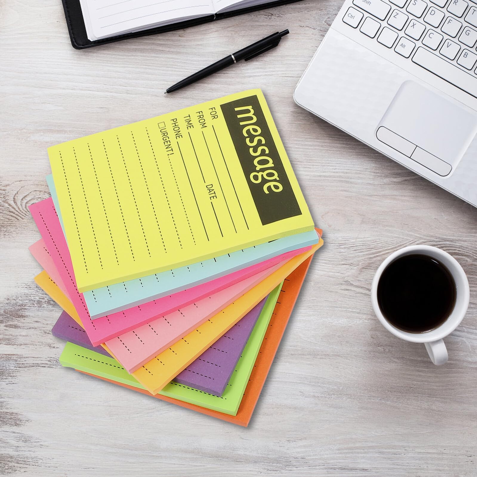 DOITOOL 2 Pezzi Blocchi Note Autoadesivi Multifunzione Colorati Memo Pad Portatili per Scuola Ufficio e Casa Adesivi per Segnapagina e Organizzazione