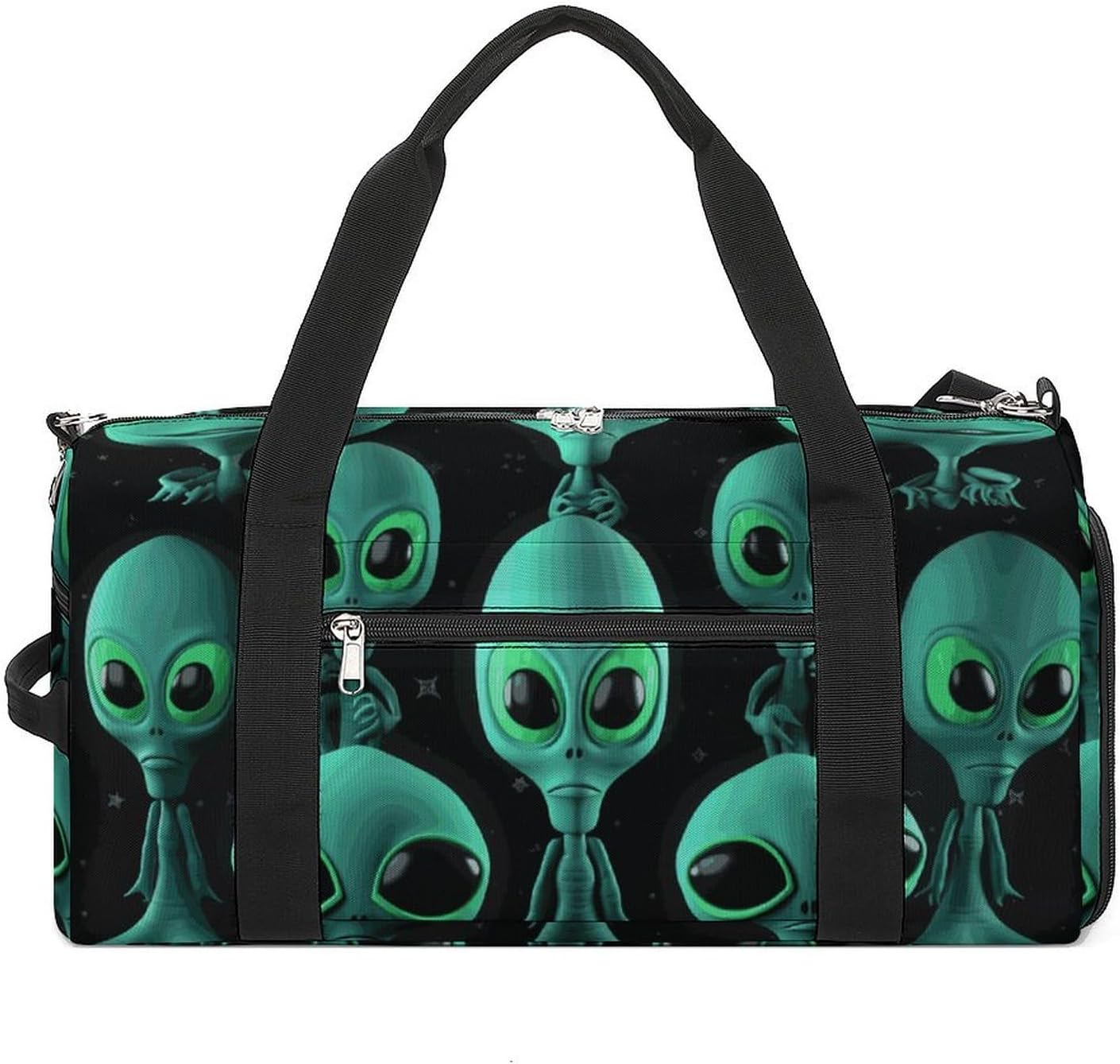 Gym Bag for Men Travel Duffle Bag Aliens Tote Bag Weekender Duffel Bag Weekender Bag for Sports