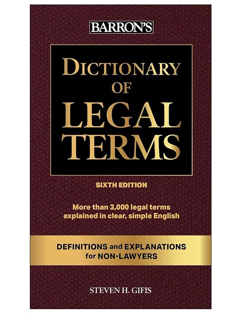 Portada de Dictionary of Legal Terms: Definitions and Explanations for Non-Lawyers