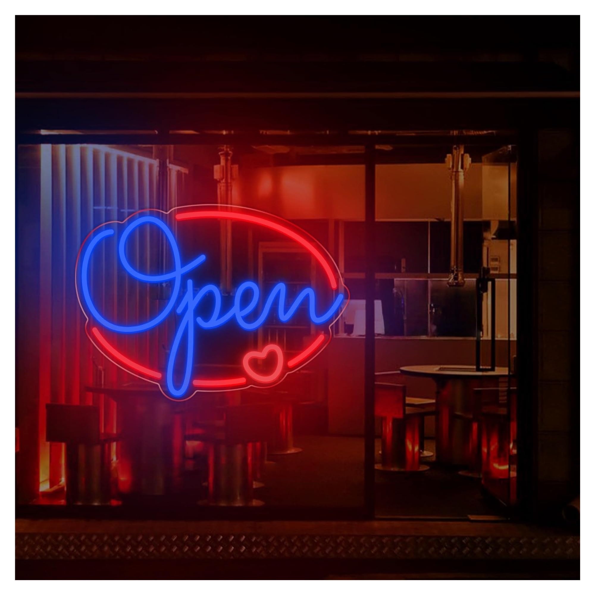 SHOUXI Sign Lamp Open Business Neon Sign, Suitable for Fitness Studio Decor with Brightness Adjustable 38cm