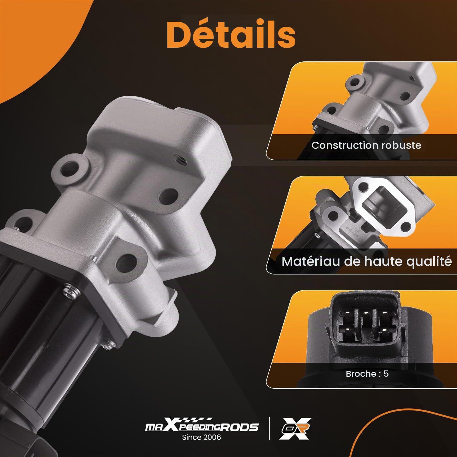 maXpeedingrods Vanne EGR de recirculation des gaz d'échappement pour Opel | pour Astra H J Zafira B Corsa D Meriva A B Zafira B 1.7 CDTI 93736663 5851076