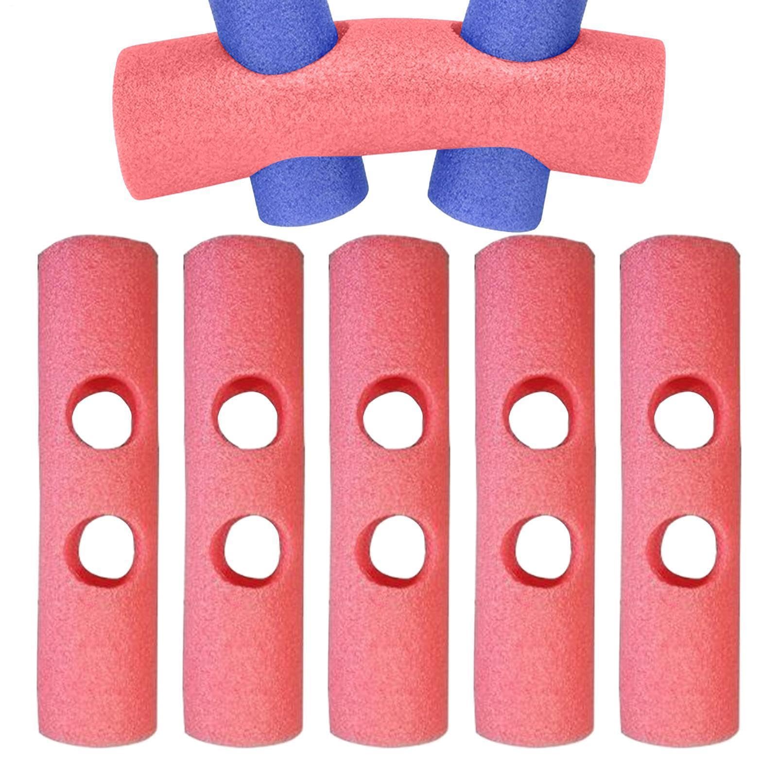 6 Pack Pool Noodle Connectors, Woggle Float Connector, Swimming Foam Noodle Joints, Swimming Pool Stick Port, Easy Assembly, for Train, Casual, Or Floating Bed, Swim Training Aids