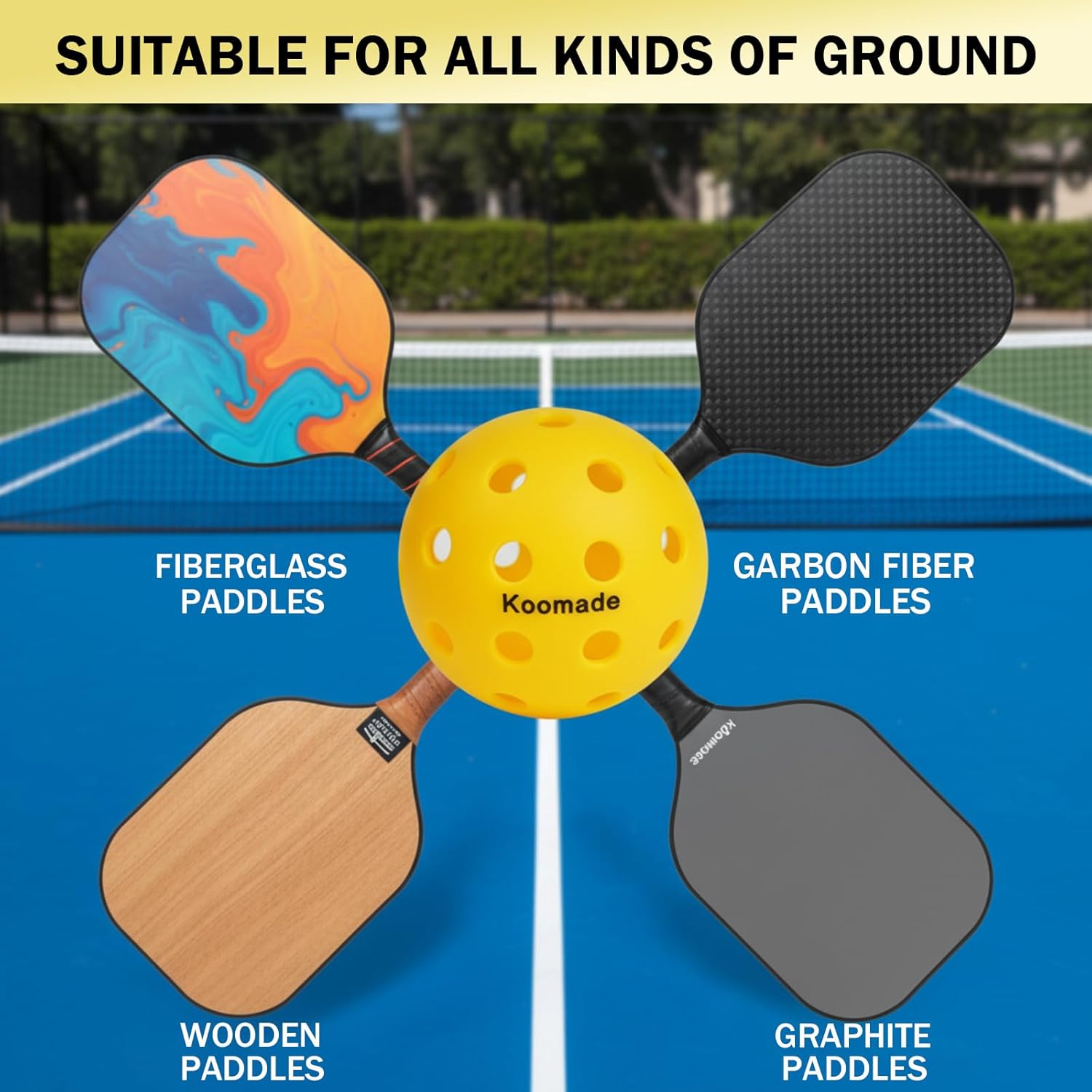 8/16 Pack Pickleball Balls with Mesh Bag - 40 Holes Outdoor/Indoor Pickle Balls with Superior Welding Design, Perfectly Balanced, High Bounce True Flight, High Visibility for Every Skill Level
