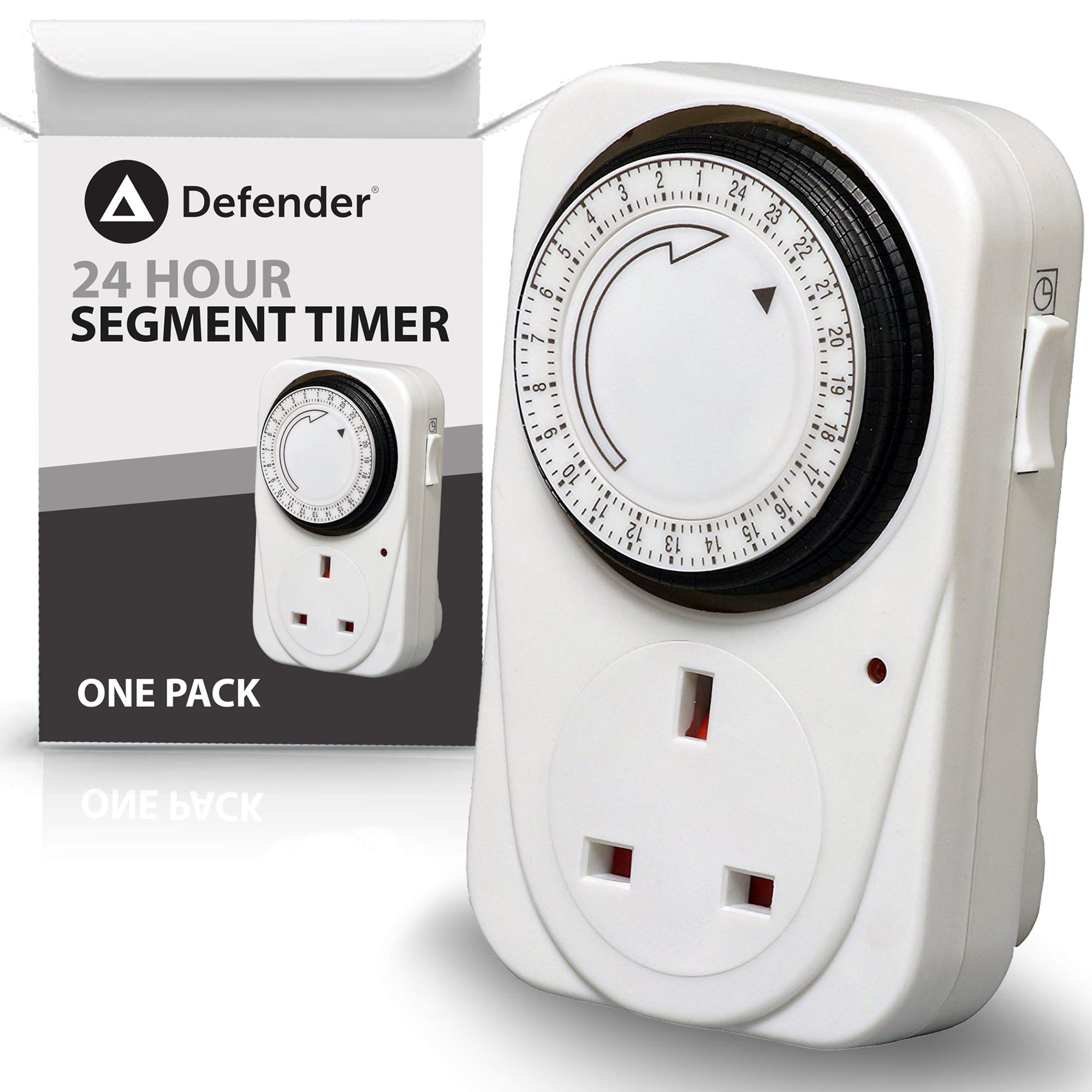 Buy Defender 24 Hour Segment Timer Switch Energy Saver Plug Standard
