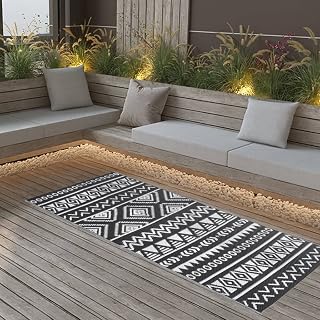 VACARX Alfombra para exteriores (80 x 150 cm), color negro