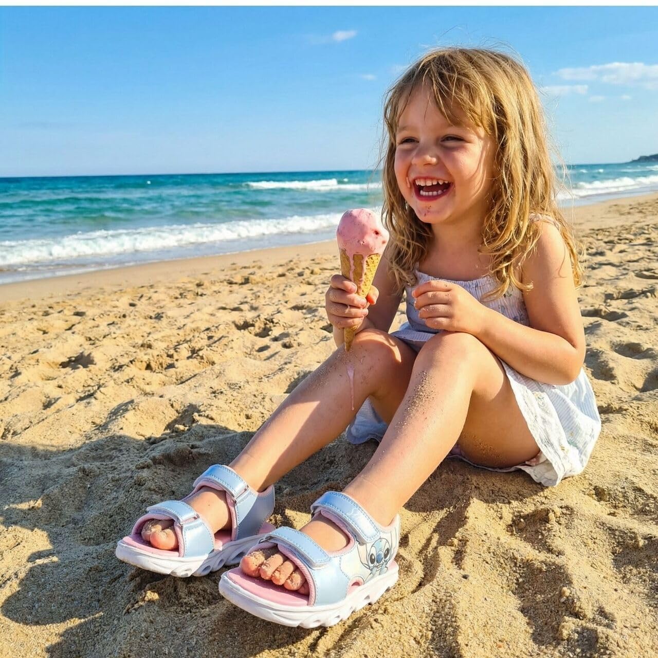 Leomil Lilo & Stitch Sandales Fille Girl Sandale, Chaussures d'été pour enfants