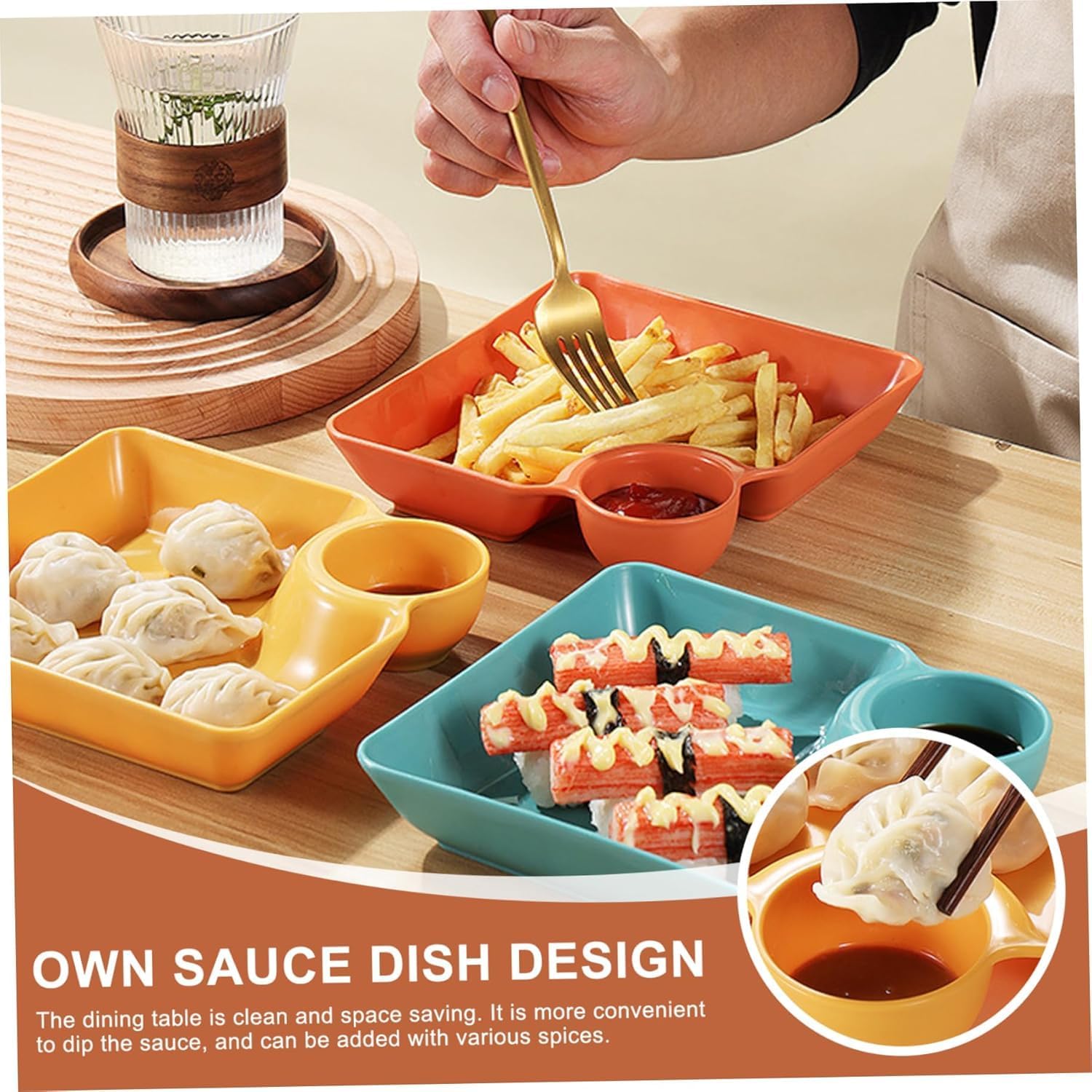 2 Pack Chip and Dip Set - White Divided Serving Bowl and Plate for Snacks, Fondue, and Parties - Perfect for Entertaining and Gatherings