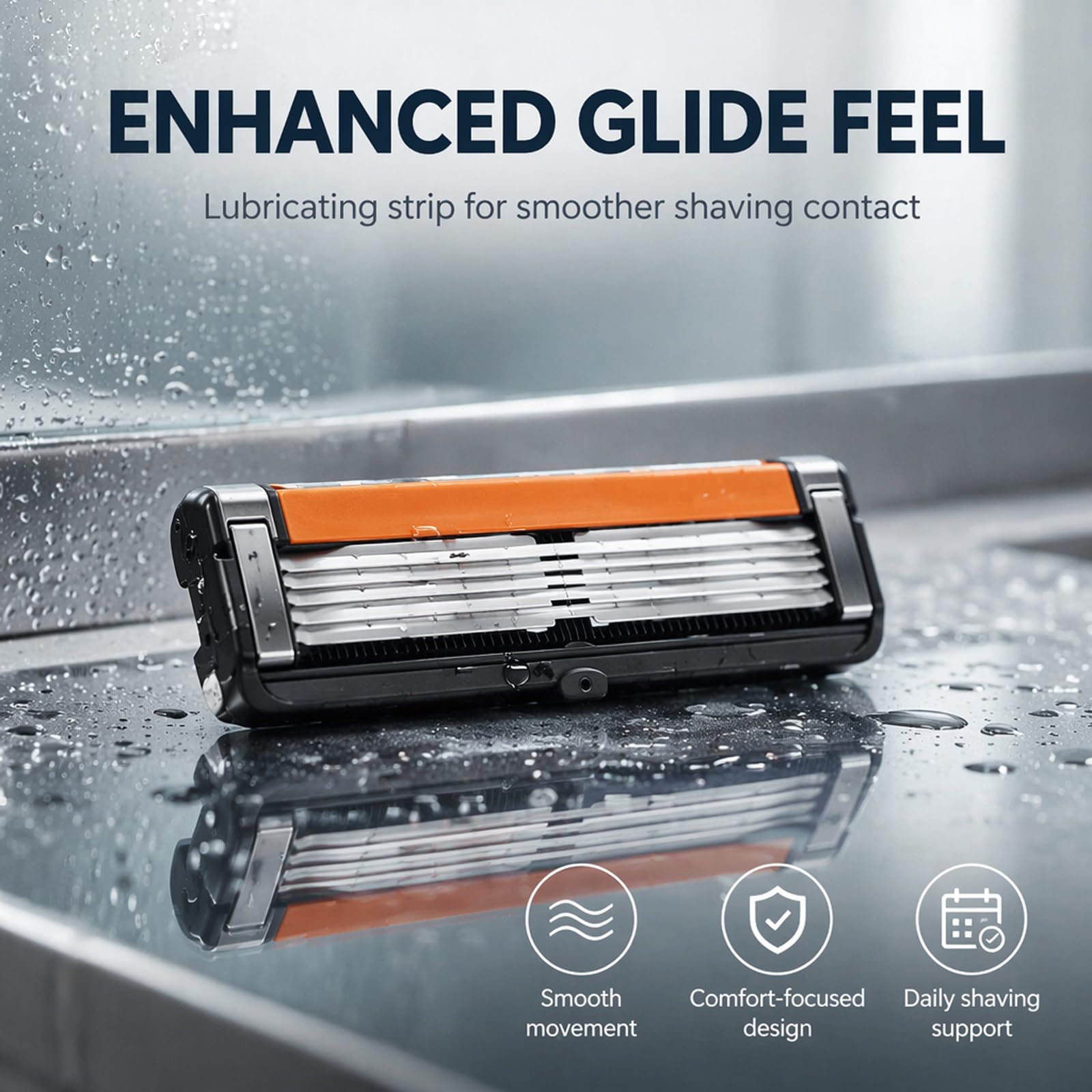 Lamette per rasoio compatibili con Gillette Fusion 5, ricariche da barba a 5 strati compatibili con Gillette Series, strisce lubrificanti a doppio strato, rasatura liscia e stretta, colore casuale