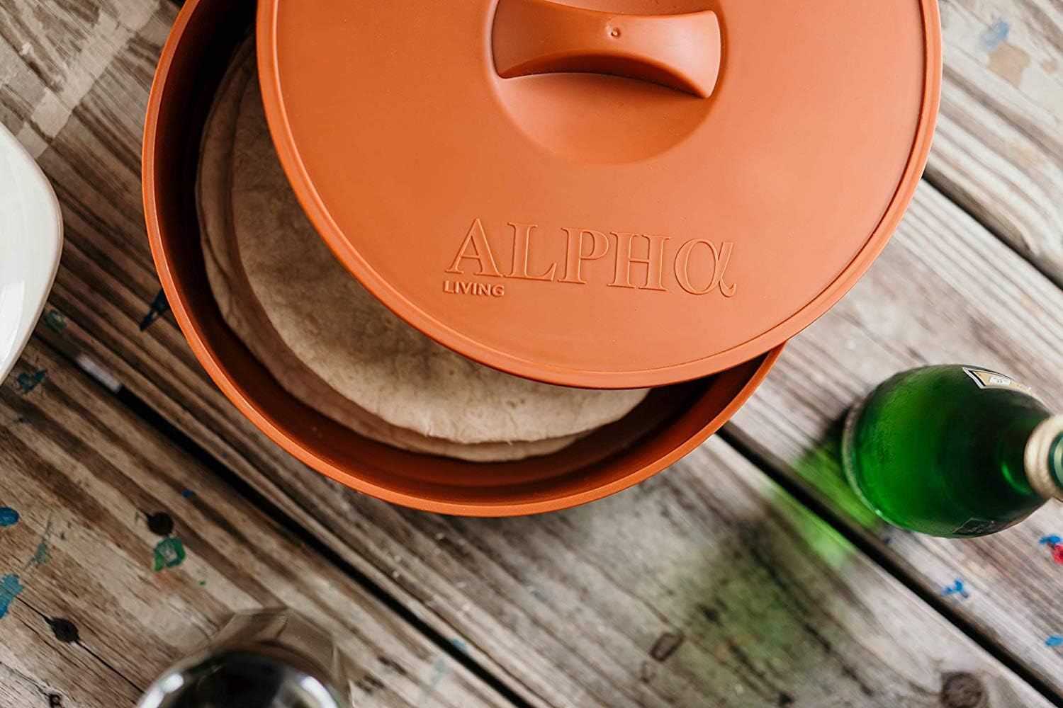 Best Deal Product Alpha Living - 10 in Tortilla Warmer Microwavable and Tight Insulated - Heavy Duty Tortilla Server with Steam Release Hole