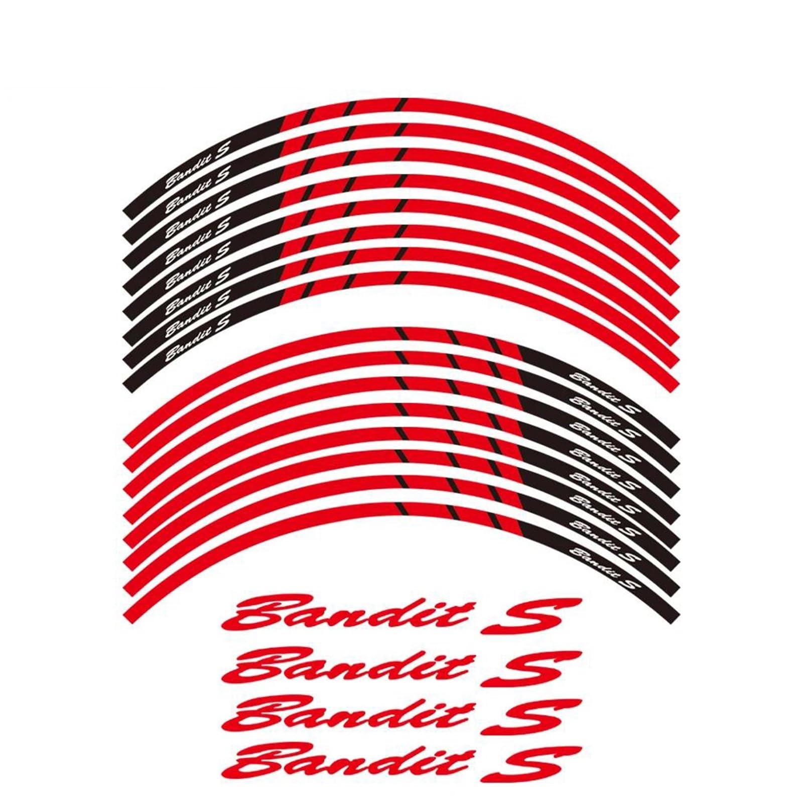 Reflective Motorcycle Wheel Stickers Fits for Suzuki Bandit 1200 600 Tire Decoration Rim Decals