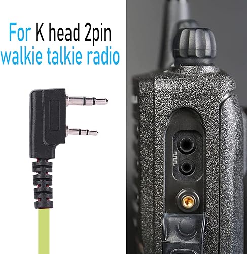 Miniatura 2 de Walkie Talkie Auricular con micrófono, 2Pin 0.098 in & 0.138 in Single Wire Auricular universal Walkie Talkie Auriculares adecuados para radio