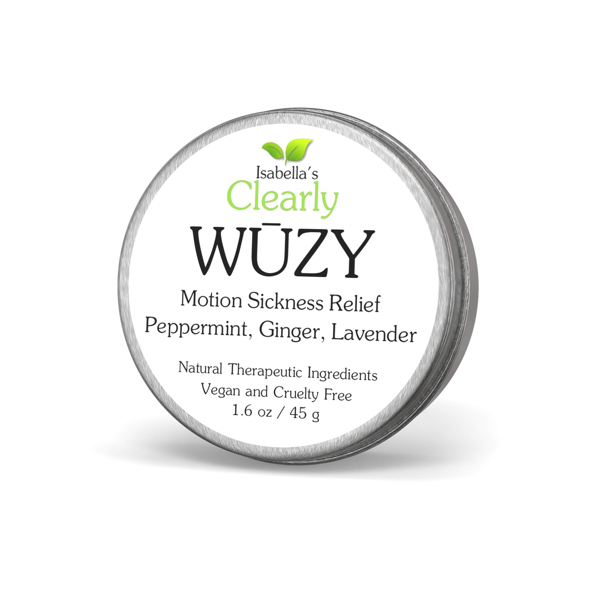 Clearly WŪZY, Aromatherapy Rub for Morning and Motion Sickness, Dizziness, Travel, Pregnancy | Natural Remedy with Ginger, Peppermint, Lavender | Made in USA