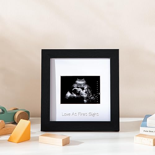 Miniatura 7 de eletecpro Marco de fotos de ultrasonido, para pantalla de fotos de ecografía de 3 x 4, marcos de fotos de sonograma para anuncio de embarazo,