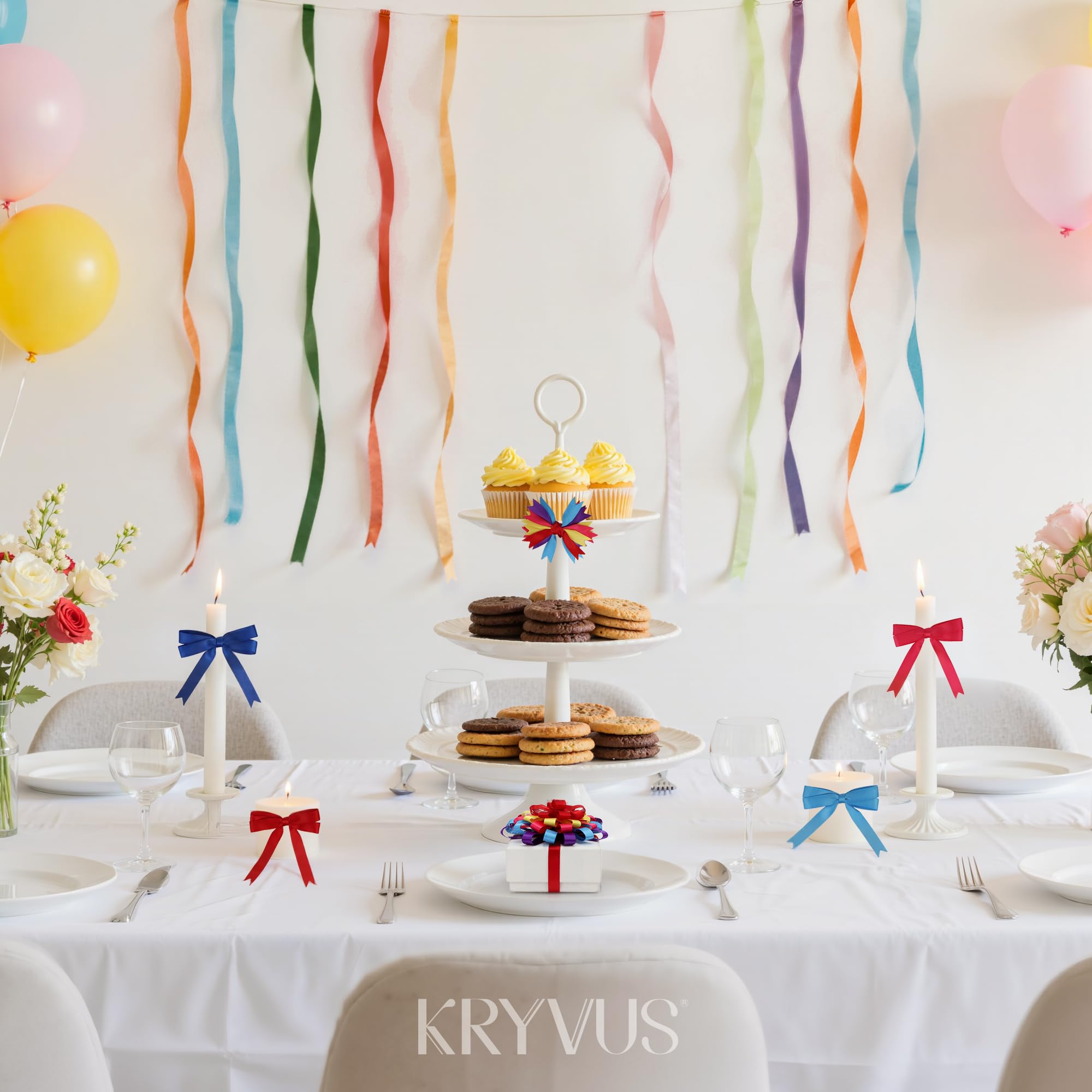 Rainbow Satin Ribbon Set, 10 Colors, 3/8 Inch x 6 Yard Each, 60 Yards Total, Double Faced Colorful Ribbon for Crafts, Gift Wrapping, Hair Bows, Wedding and Party Decorations, DIY Projects