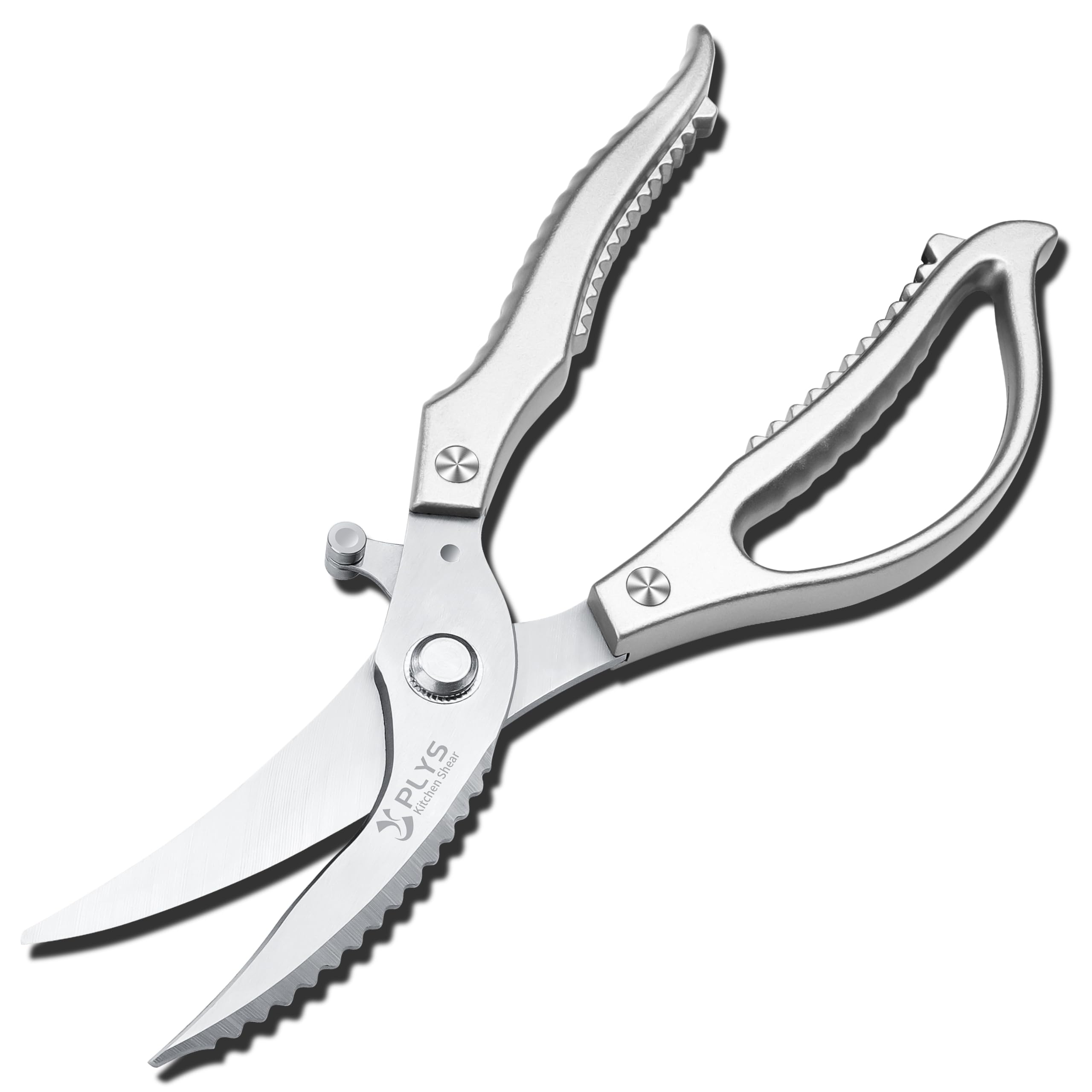 Stainless Steel Poultry Shears, Silver Chicken Shears, Kitchen Scissors, Sharp Meat Scissors for Chicken Bones and Poultry