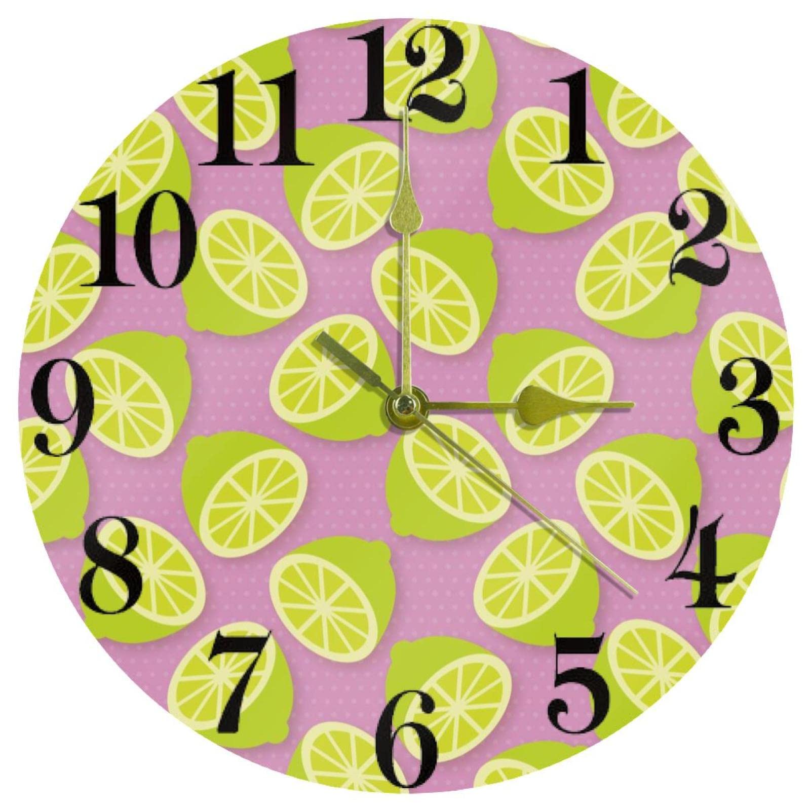 Horloge murale silencieuse pour un sommeil paisible sans bruit d'aiguille rose 25cm