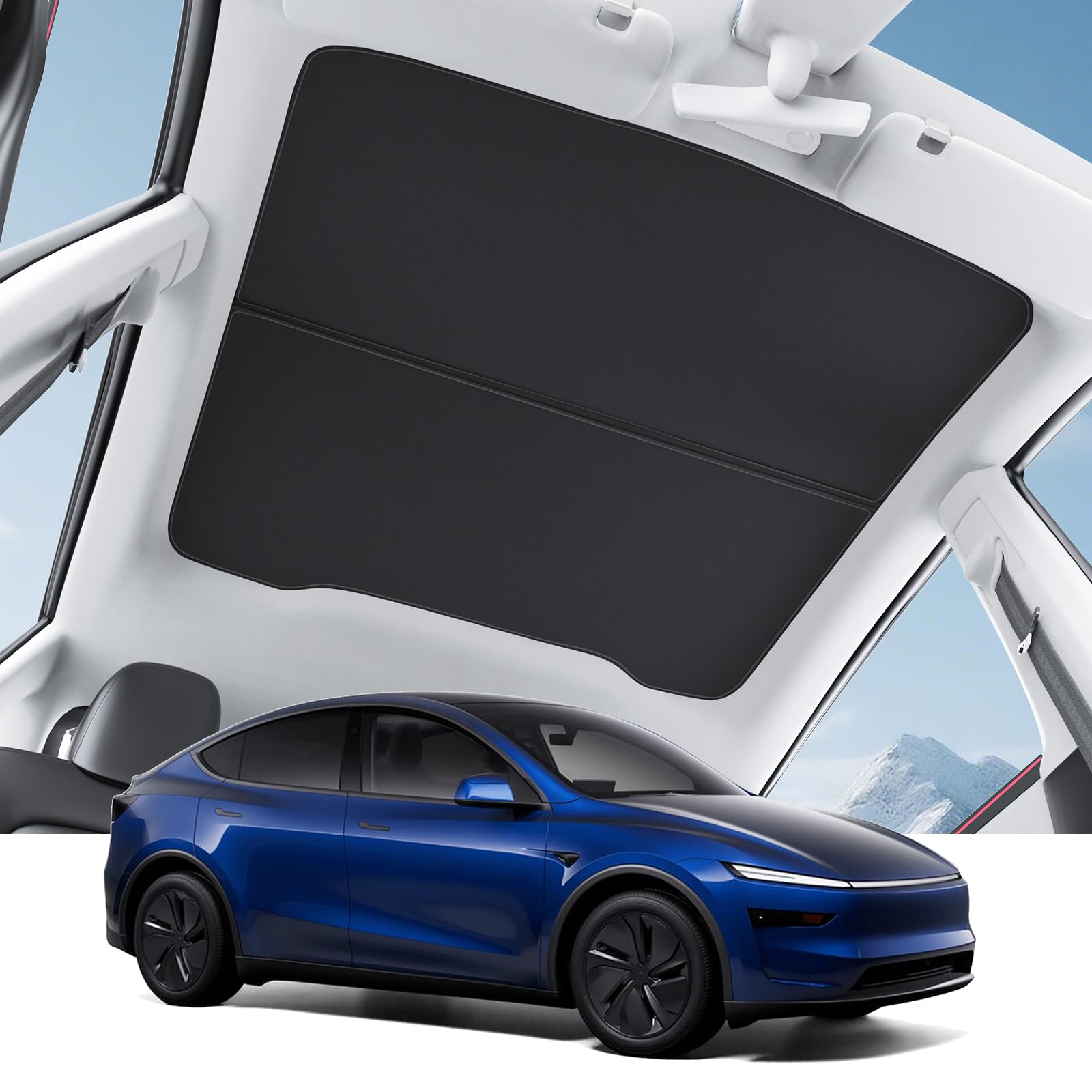 Motrobe for Tesla Model Y Juniper Roof Sunshade 2025 2026 No Gaps Sag-Free