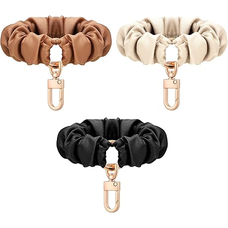 3 Pcs Scrunchie Keychain Wristlet Bracelet Keychain