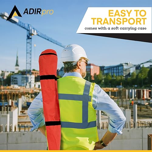 Miniatura 5 de AdirPro Trípode de poste de prisma  Trípode de poste de aluminio  Uso para poste de levantamiento, varilla Rover, poste GPS, personal de nivelación